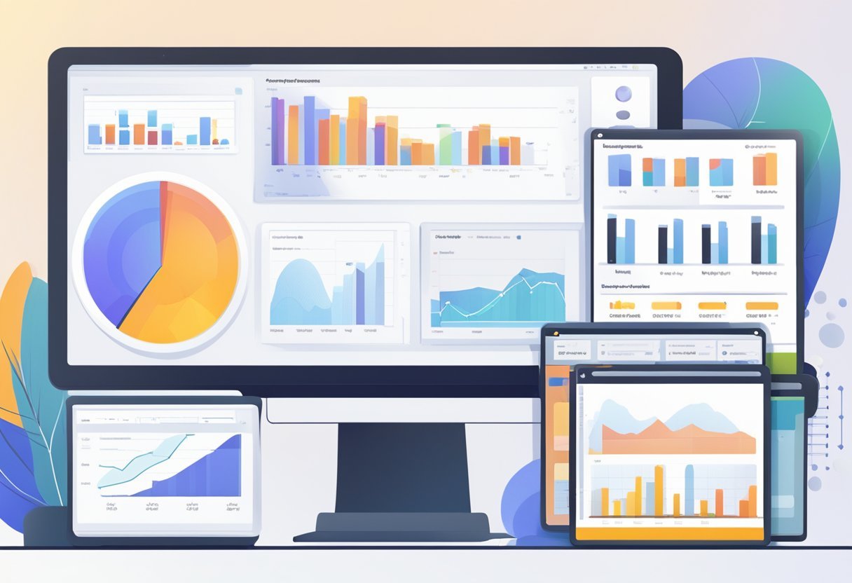 A computer screen displaying Trend Rocket's performance metrics and usability analysis charts