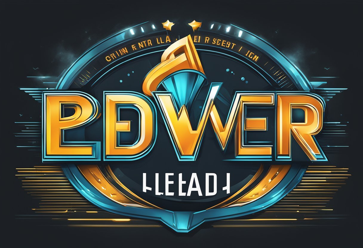 The Power Lead System logo shines against a dark background, with bright, vibrant colors and bold typography, exuding a sense of strength and professionalism