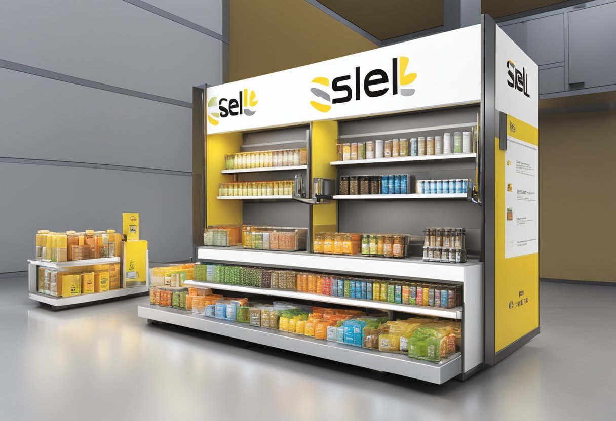 A table displaying various Sisel International products, with labels and logos visible. Bright lighting highlights the products' details and quality