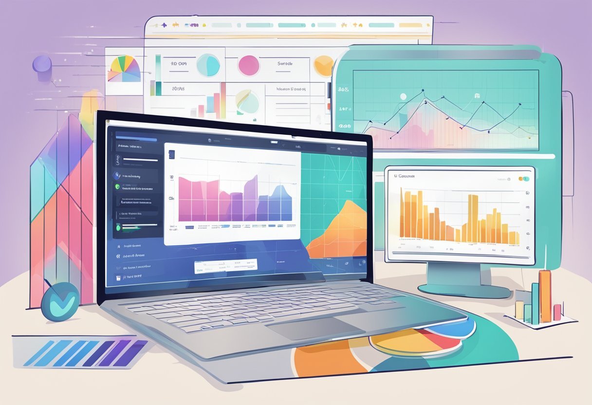 A computer screen displaying a viral vault review with graphs and charts